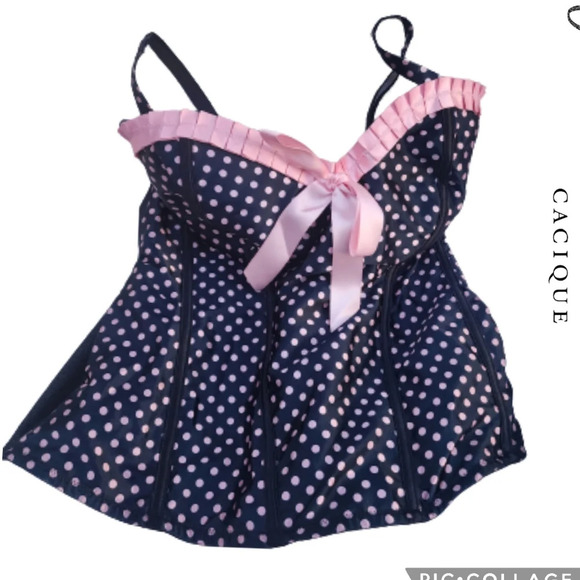Cacique Polka dot‎ bustier.18/20 NWT - Picture 1 of 11